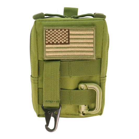 Tskijun Tactical Molle Pouch Compact EDC Bag Utility Tool Pouch Durable 600D Nylon Small Travel Bag Molle Accessories Organizer for Outdoor Activity