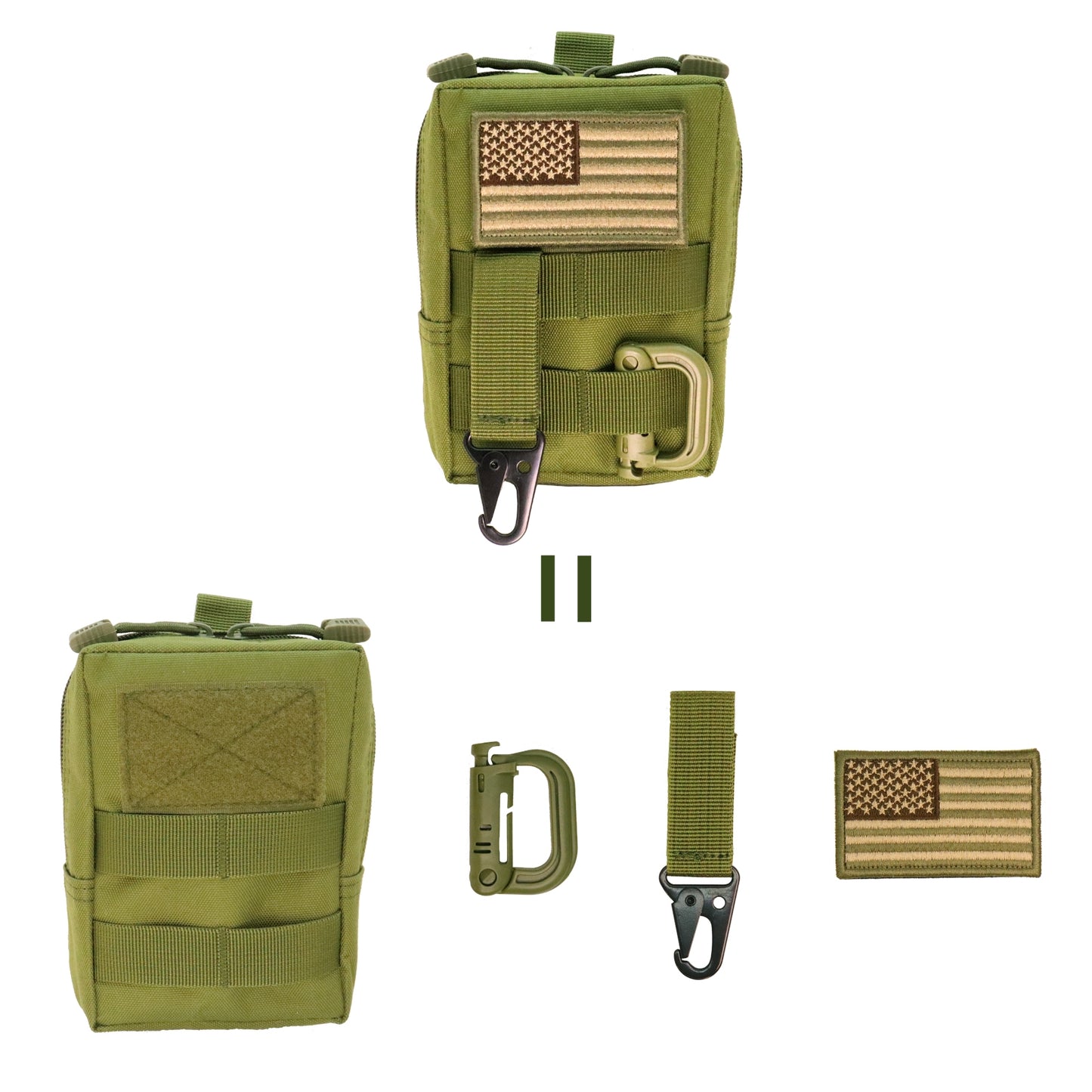 Tskijun Tactical Molle Pouch Compact EDC Bag Utility Tool Pouch Durable 600D Nylon Small Travel Bag Molle Accessories Organizer for Outdoor Activity